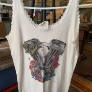 Womens biker tank top